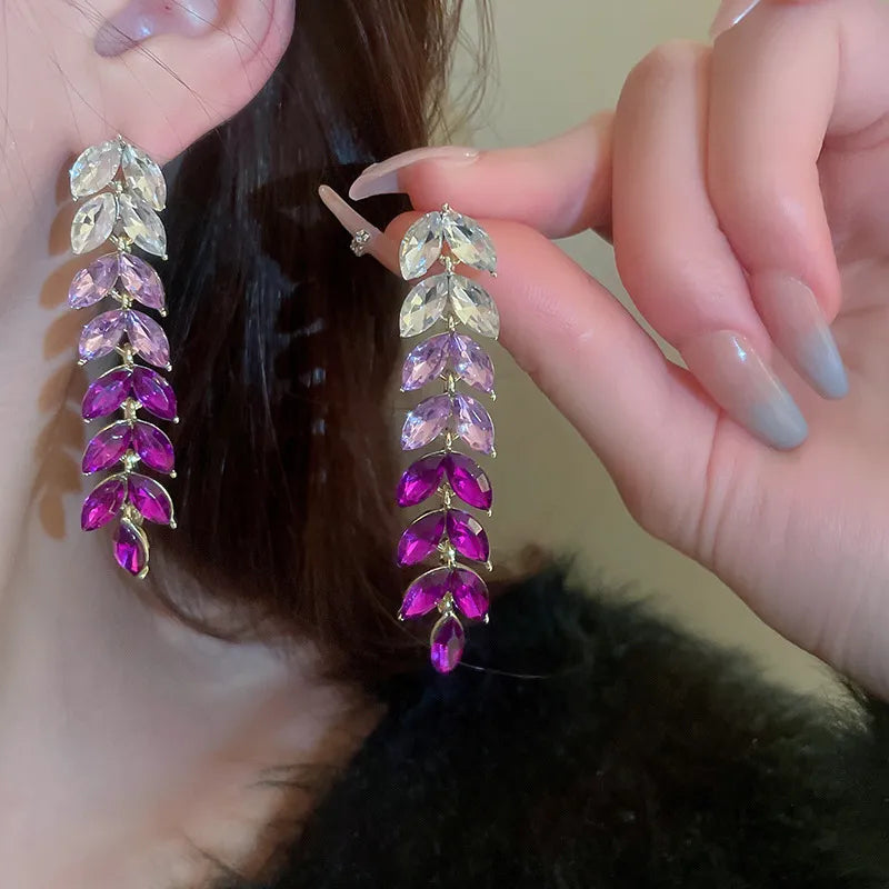 Long hot sale fashion earrings