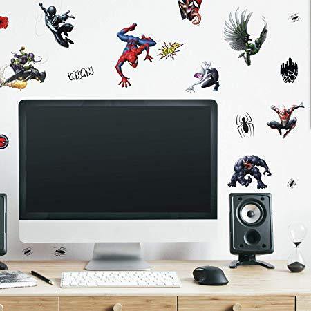 SPIDER MAN MILES MORALES Graphic Wall Decals Kids Spiderman Sticker Marvel  Decor