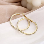Fashion Jewelry Gold Crystal 4cm Hoop Earrings for Women Fashion Accessories Valentine's Day Anniversary Gift