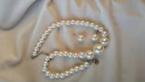 Elegant Faux Pearl Necklace Exotic Design Collarbone Chain Fashion Statement Women's Jewelry Set