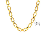Chunky Stainless Steel Golden Link Chain Choker Necklace For Women Minimalist Jewelry
