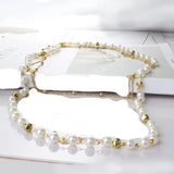 Simple Minimalistic Gold Chain Pearl Choker Necklace Women Fashion Layering Collar Necklace