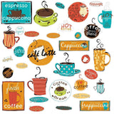 Cafe 32 Big Wall Stickers Coffee Cup Java Kitchen Room Decor Decals