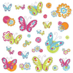 Butterflies & Flowers Wall Decals Girls Butterfly Room Stickers Baby Decor