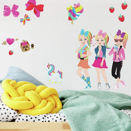 JoJo Siwa Cartoon Peel and Stick Wall Decals - EonShoppee