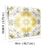 Cottage Garden Kaleidoscope Peel & Stick Wallpaper - EonShoppee