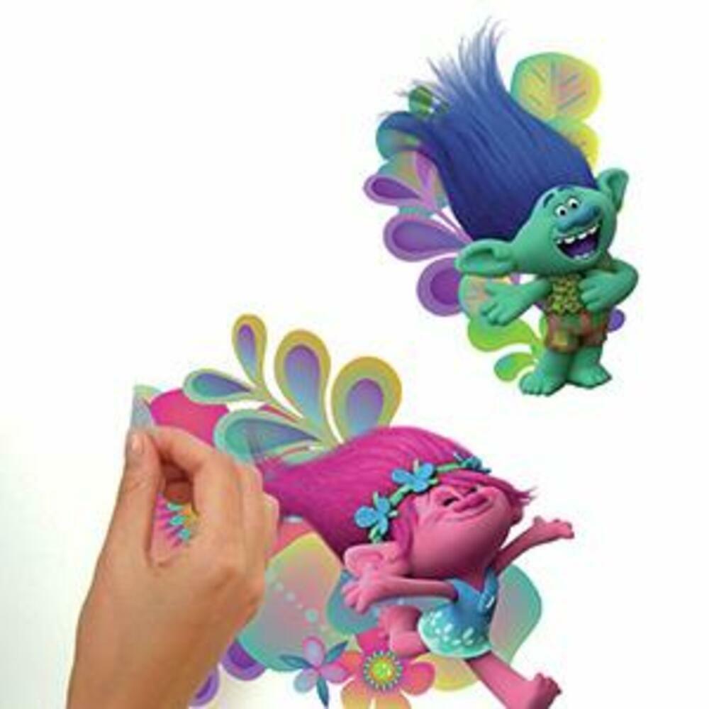 Roommates Trolls Peel And Stick Wall Decals RMK3400SCS Colorful 27